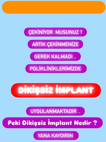 Dikişsiz İmplant Tedavisi: Kılıçaslan Polikliniği'nde Yeni Nesil Çözüm